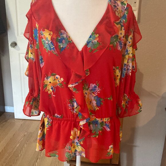 Lauren Ralph Lauren Ruffled Top - Large - Picture 2 of 10